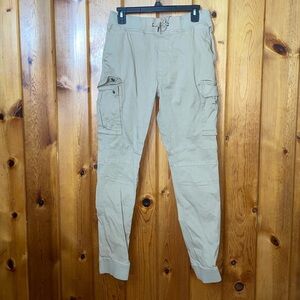 H&M cargo tactical pants tan pants size small skinny fit street wear workwear​